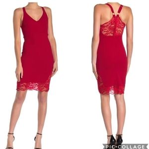 Velvet Torch Red Hot Lace Racerback Slip Dress size Small